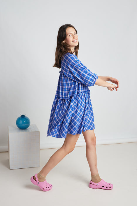 Serenity Dress - Sapphire Check