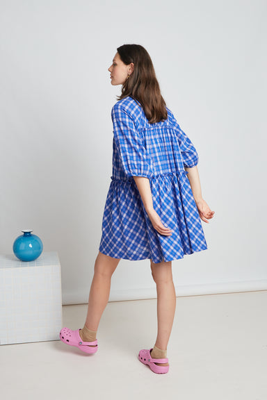 Serenity Dress - Sapphire Check