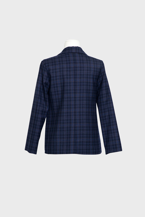 Shoreline Blazer - Navy Plaid