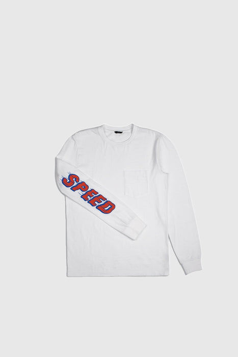 Accelerate Long Sleeve Pocket Tee - White