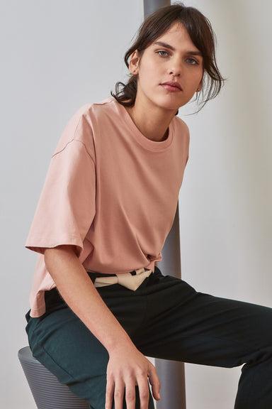 Building Block Boxy Tee - Petal