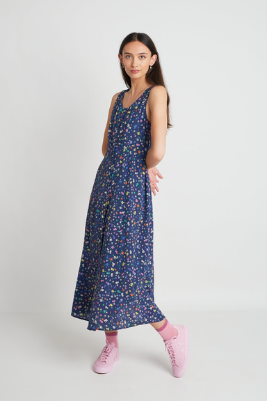 Love and Happiness Dress - Navy Meadow