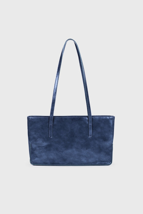 Hermosa Leather Bag - Navy