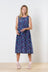 August Dress - Navy Silk Floral