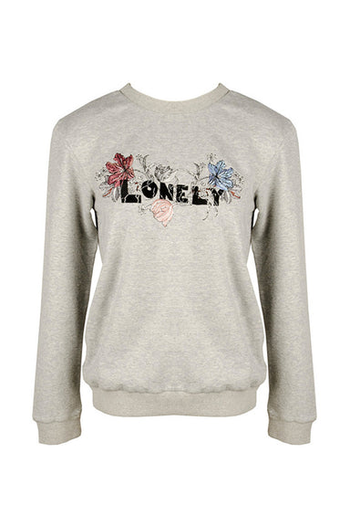 Crew Floral - Grey Marle