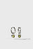 Cosmo Charm Hoop Earrings - Sterling Silver / Peridot