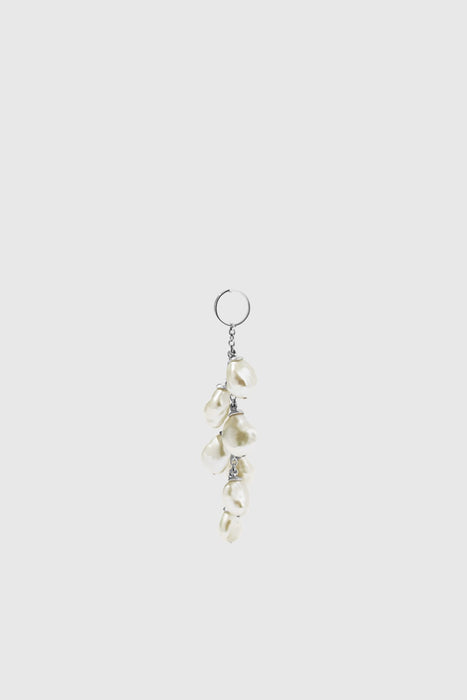 Baroque Drop Earring Single - Silver