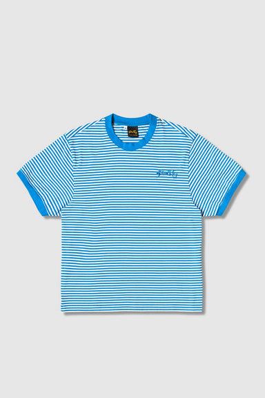 SS Ringer Tee - Blue / Natural