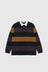 L/S Hansen Rugby Polo - Hansen Stripe, Black / Wax