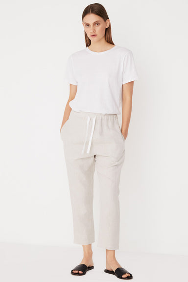 Anya Linen Pant - Oat Marle