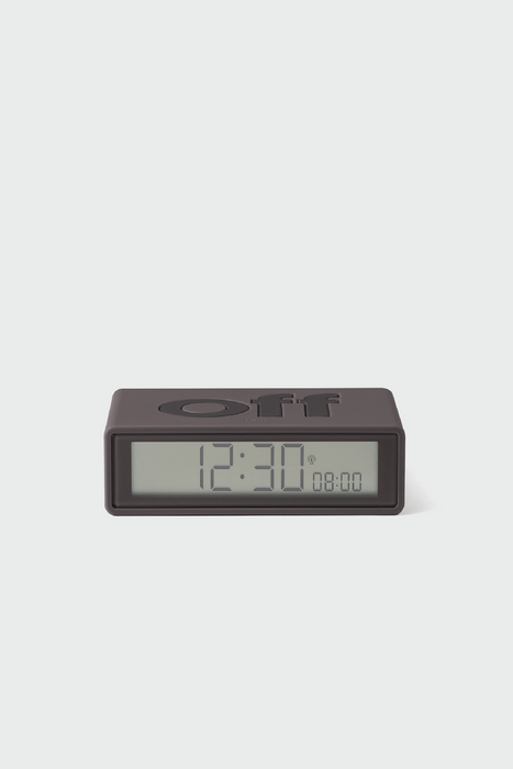 Flip+ Travel Reversible Alarm Clock - Dark Grey