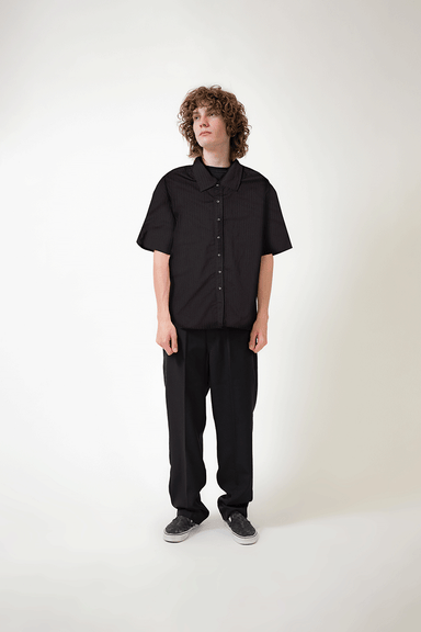 Big SS Shirt - Black Pinstripe
