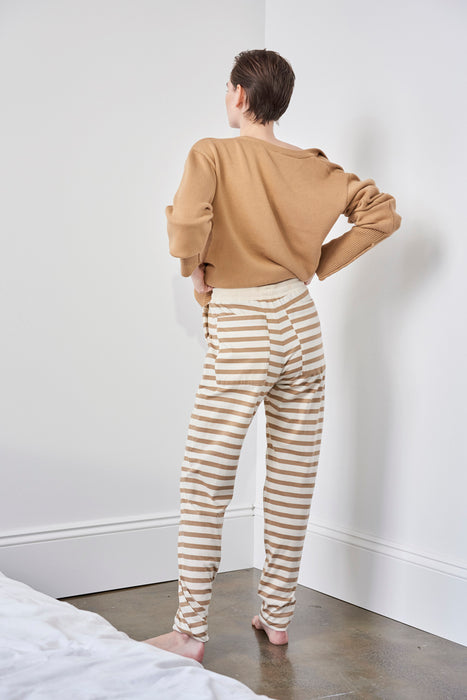 Building Block Pant - Tan / Natural Stripe