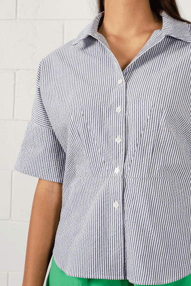 Beachy Shirt - Seersucker Stripe