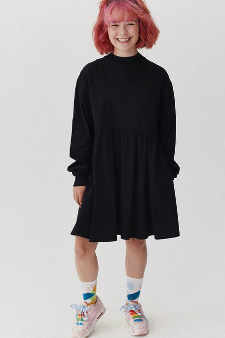 Long Sleeve Sally Dress - Black