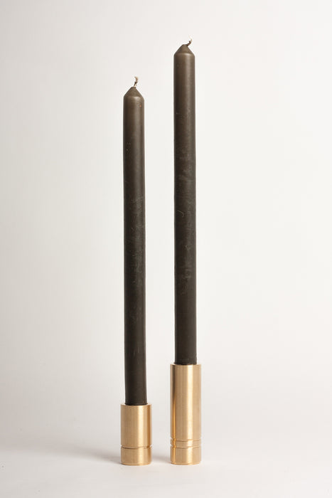 Set of Two Candle Holders - Brushed