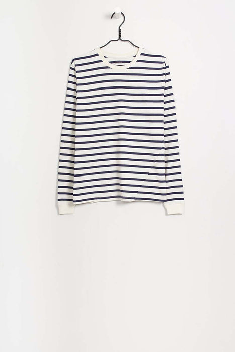 BB Boyfriend Top - Navy/Natural Stripe