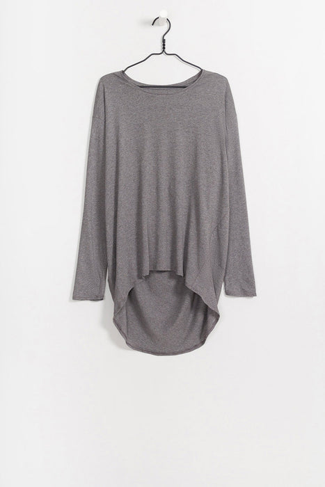 BB Drape Back Top - Dark Grey Marle