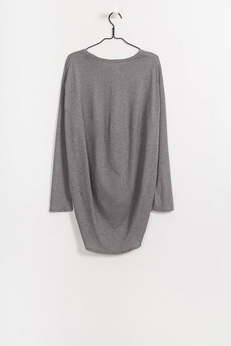 BB Drape Back Top - Dark Grey Marle