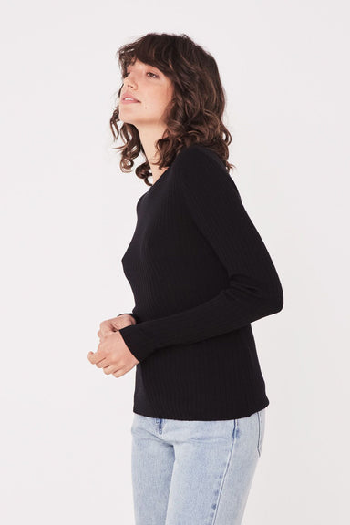 Ella Long Sleeve Knit - Black