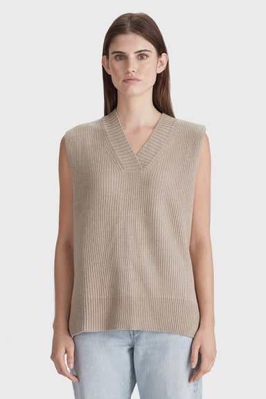 Wool Knit Vest - Slate