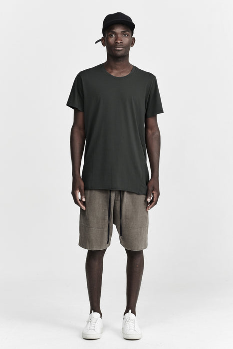 Crew Neck Tee - Charcoal/Khaki