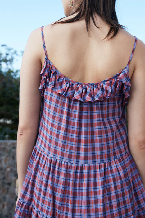 Creatures Of Love Dress - Purple Check