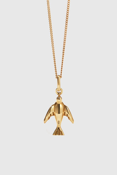 Dove Charm Necklace - Gold Plated