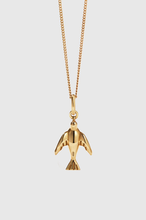 Dove Charm Necklace - Gold Plated