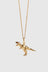 Dinosaur Charm Necklace - Gold Plated