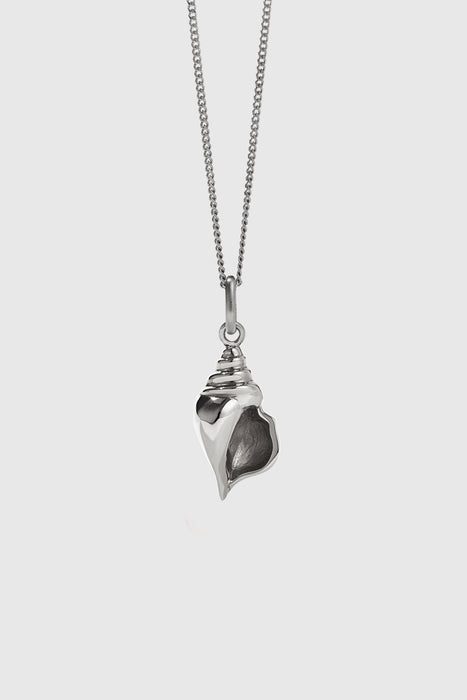 Conch Charm Necklace - Sterling Silver