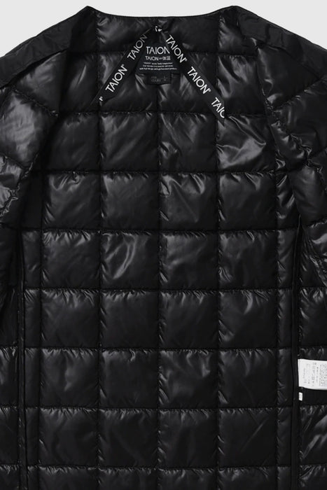 Crew Neck Down Vest - Black