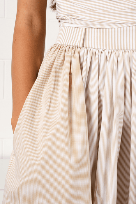 Dalton Skirt - Sand Stripes