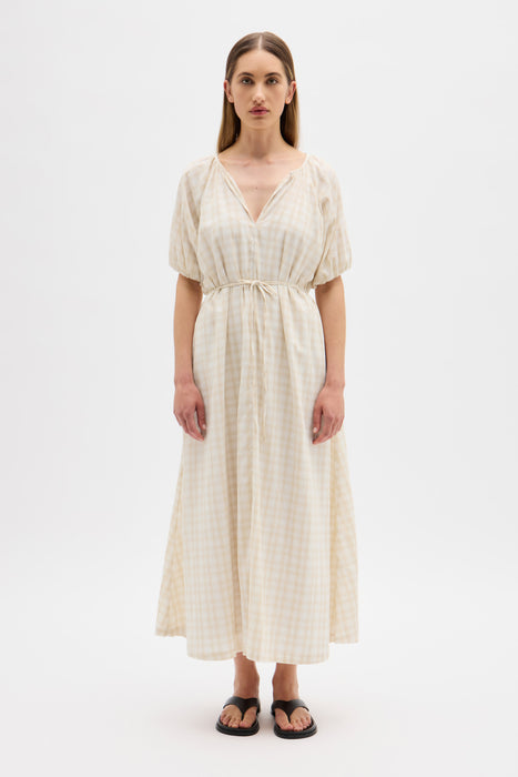 Dillan Maxi Dress - Stone Check