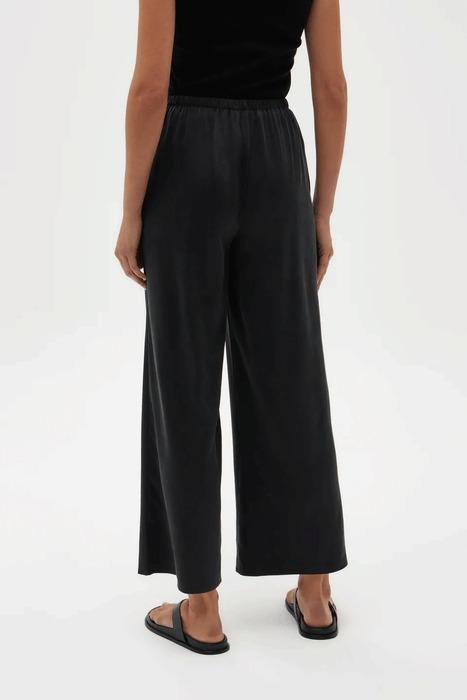 Ena Silk Pant - Black