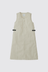 Canvas Mid Length Dress - Dusty Greige