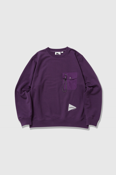 Gramicci x and wander Pocket Sweatshirt - Purple