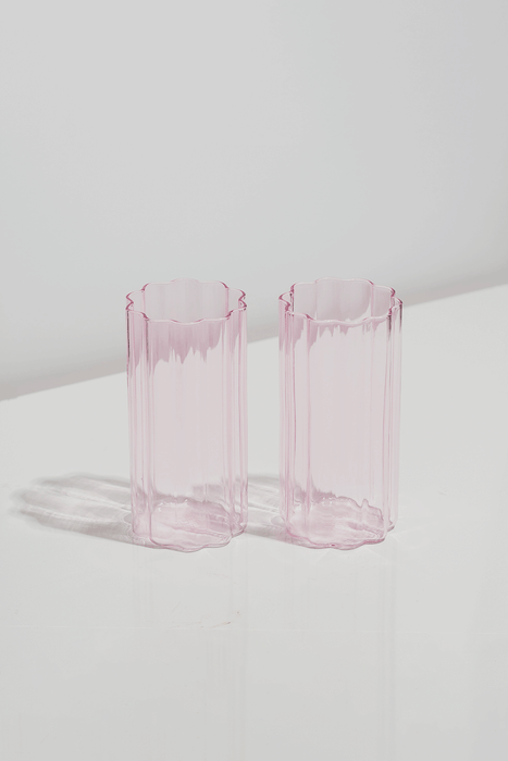 Wave Highball Set of Two - Pink