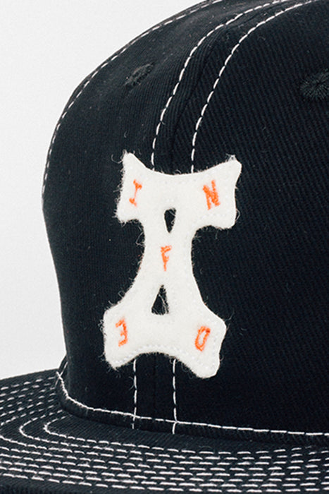Inf Def X Ebbets Field Flannels 10 Year Cap - Black Denim