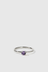 Micro Round Ring - Sterling Silver / Amethyst