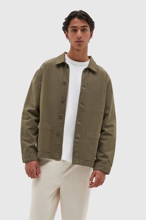 Jonah Twill Jacket - Dark Olive