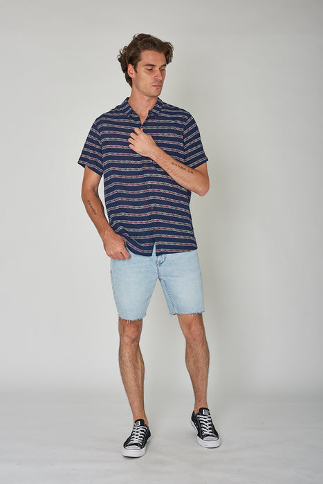 Bon Westcoast Stripe Shirt - Navy