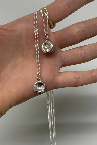 Mini Coin Necklace - Sterling Silver