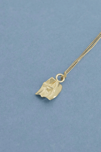 Half Crumple Necklace - Gold Plated
