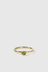 Micro Round Ring - Gold Plated / Peridot