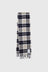 Moon Checked Lambswool Scarf - Navy