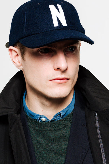 Wool Sports Cap - Dark Navy