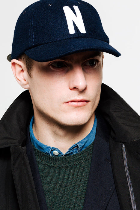 Wool Sports Cap - Dark Navy