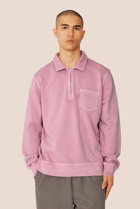 Mens Sugden Loopback Cotton Sweatshirt - Pink