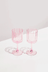 Wave Wine Glass Set of Two - Pink